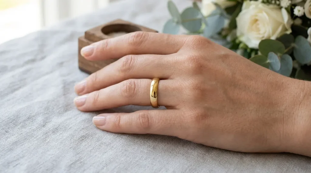 10. Yellow Gold Classic Wedding Band