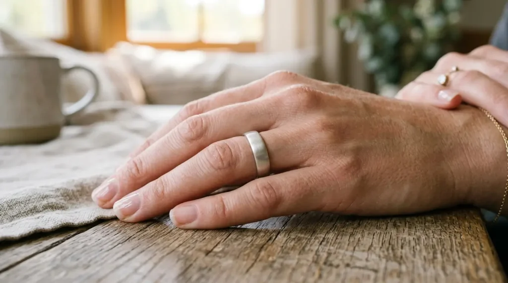 28. Classic Silver Band with Matte Finish