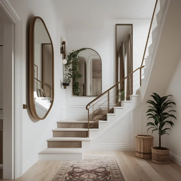 Mirror on Stairway Wall Ideas