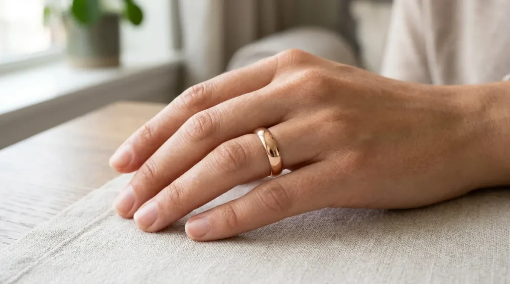 5. Rose Gold Comfort Fit Band