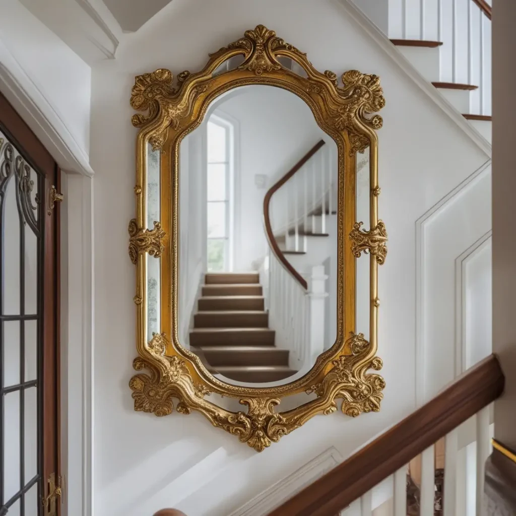 Antique Gold-Framed Mirror for a Touch of Elegance