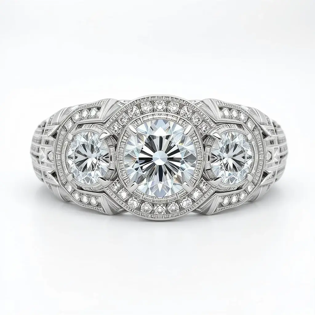 Art Deco-Inspired Diamond Band