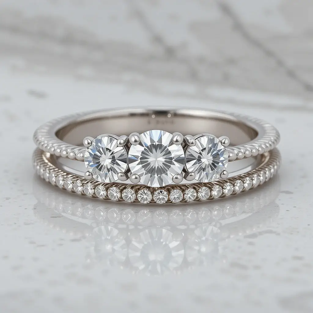 Beaded Edge Diamond Band