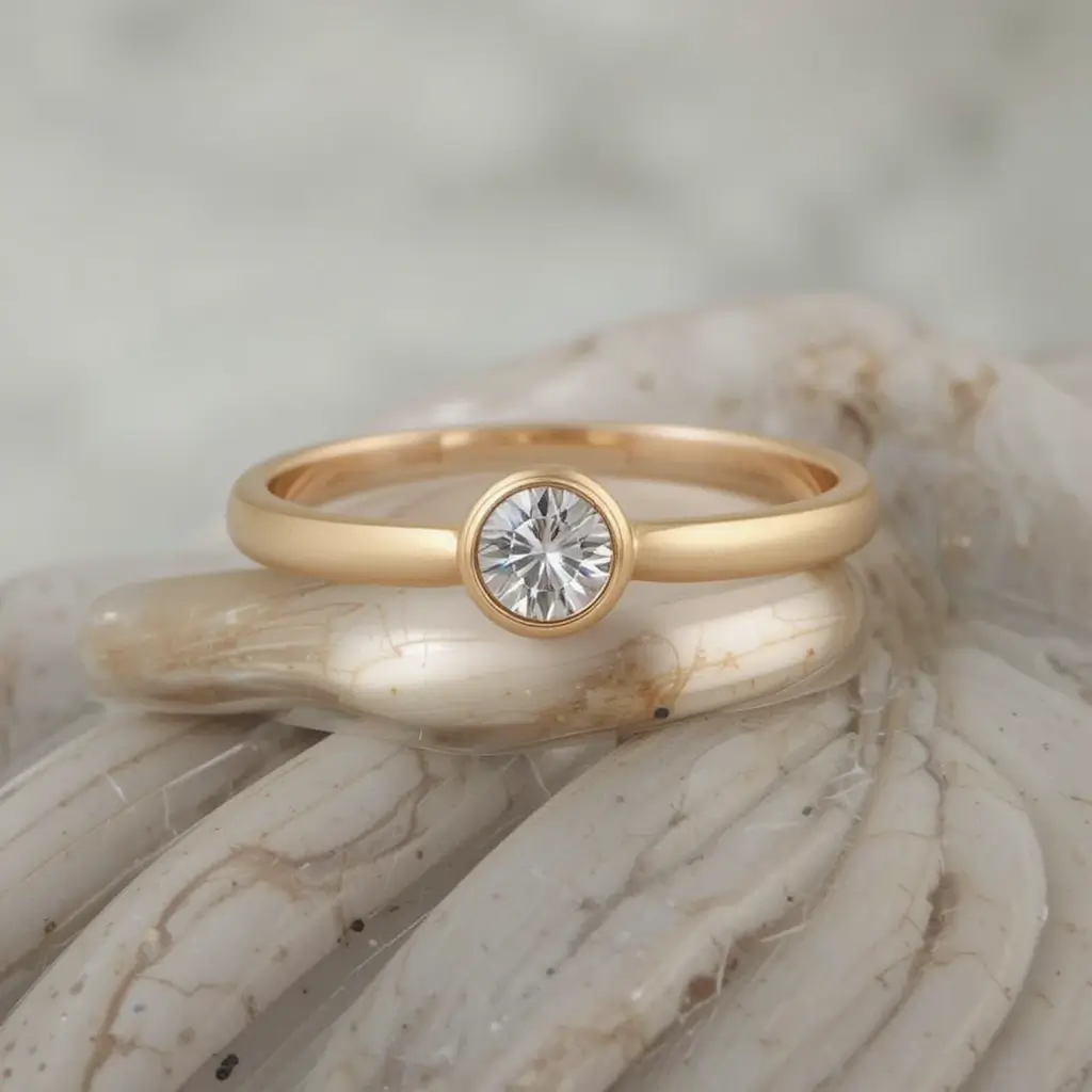 Bezel Set Opal Wedding Band