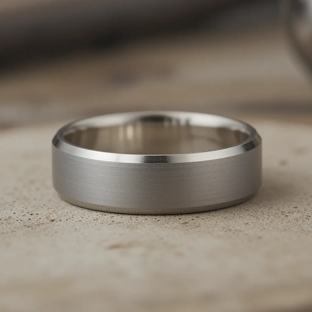 Celtic Knot Bezel Set Wedding Band