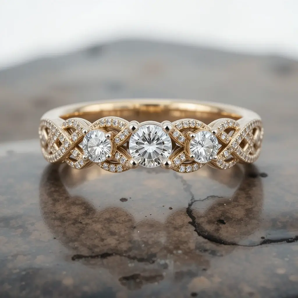 Celtic Knot Diamond Band