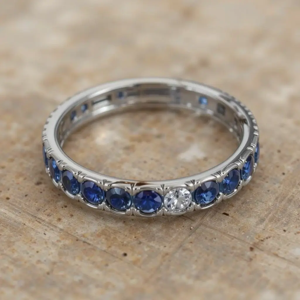 Channel-Set Sapphire Band