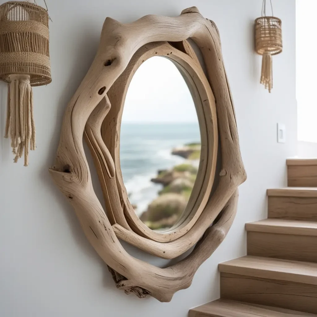 Coastal Driftwood Mirror for a Natural Feel