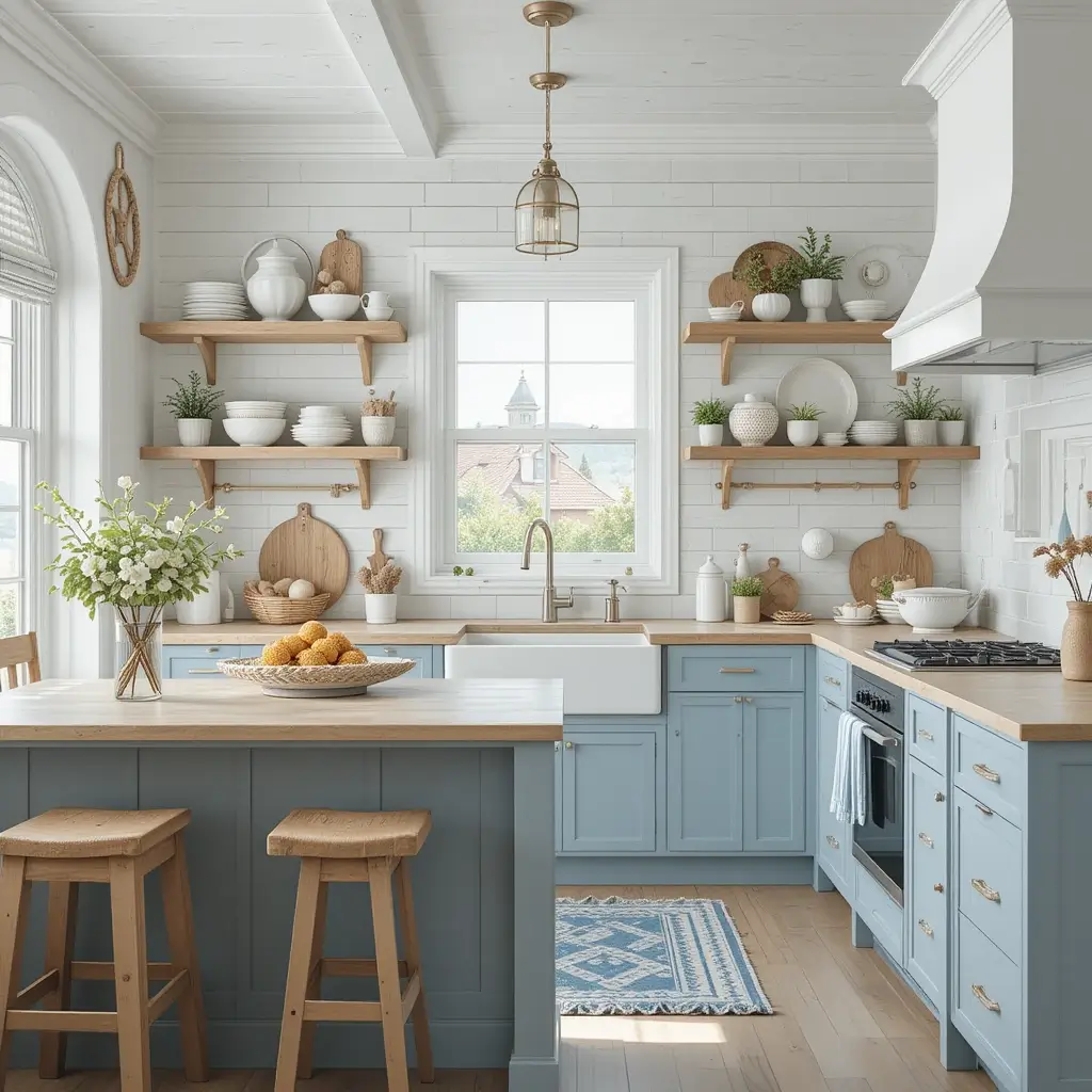 Coastal Kitchen with Nautical Elements