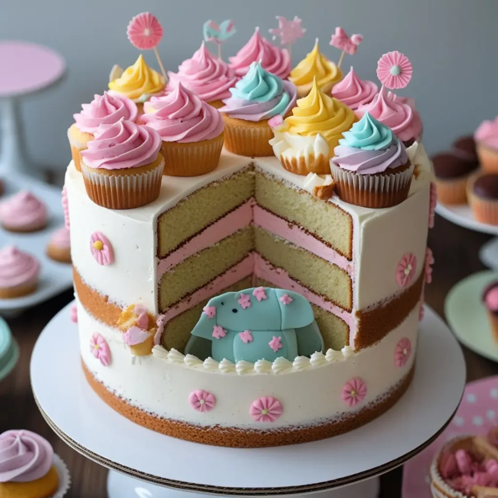 Cupcake-in-a-Cake Cake