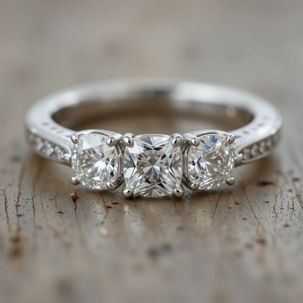 Cushion-Cut Diamond Band