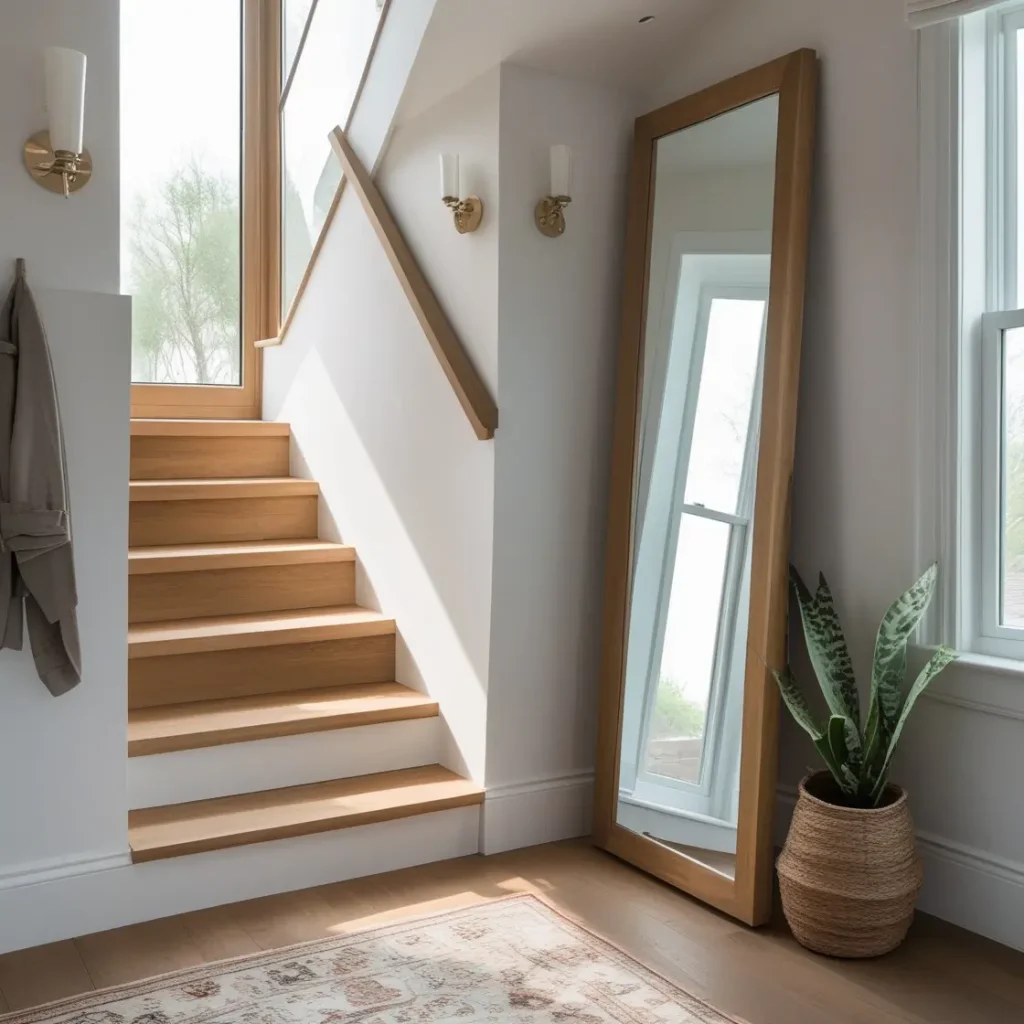 Full-Length Leaning Mirror for a Bold Impact