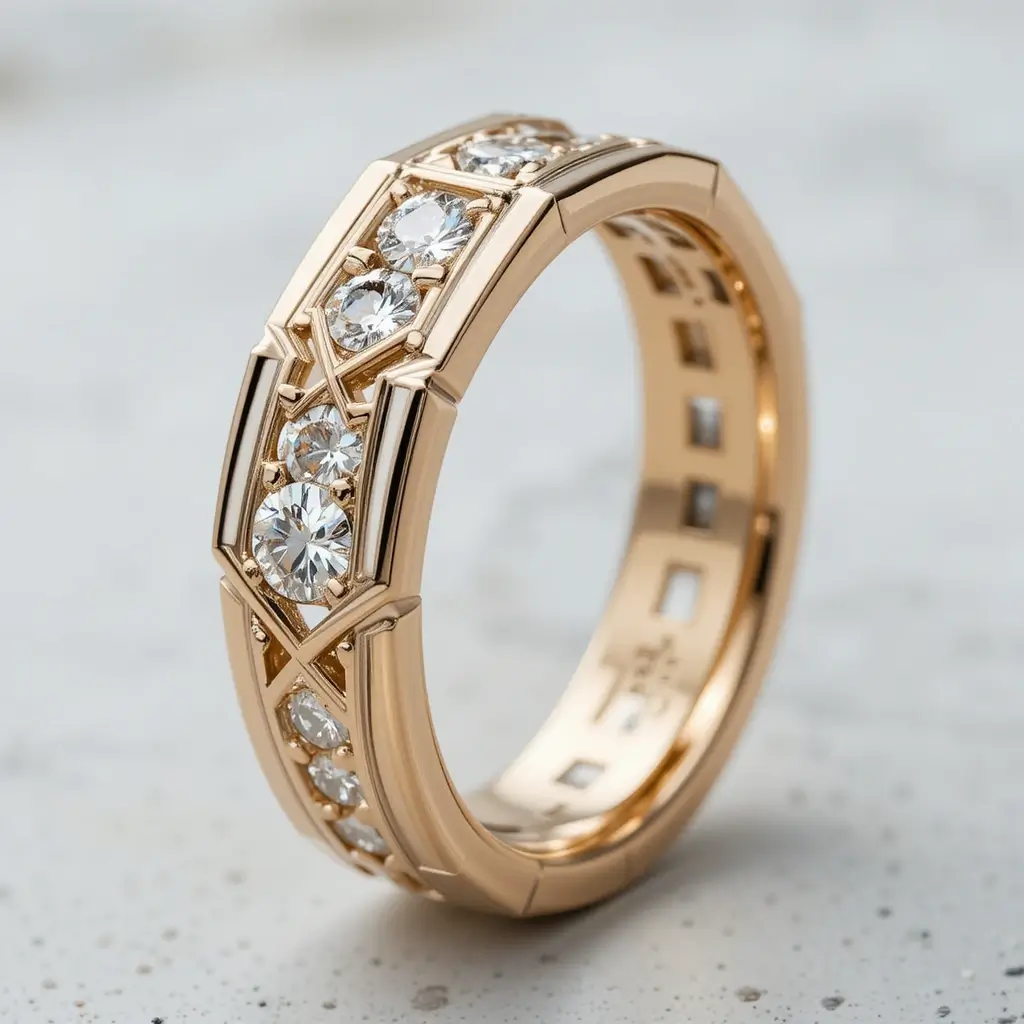 Geometric Diamond Band