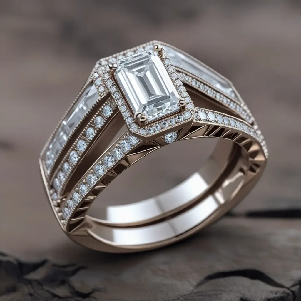 Geometric Diamond Band