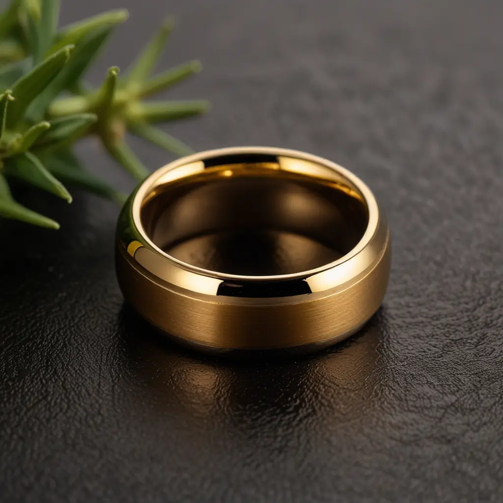 Gold-Plated Tungsten Band