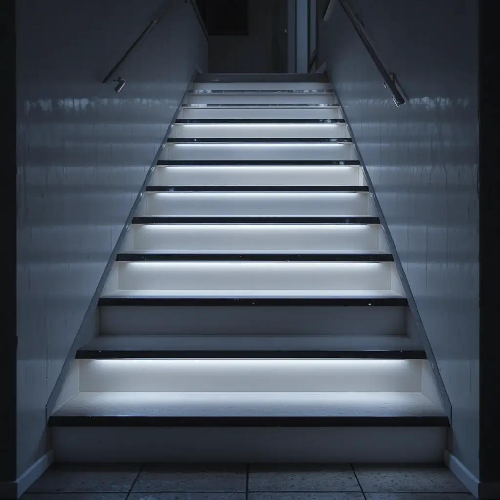 Hidden Floor Lighting for Stairway Safety