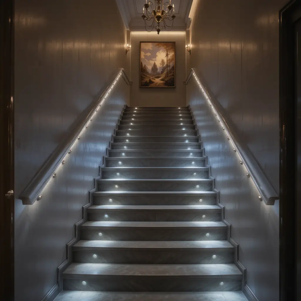 Hidden Staircase Landing Lighting for a Luxurious Feel