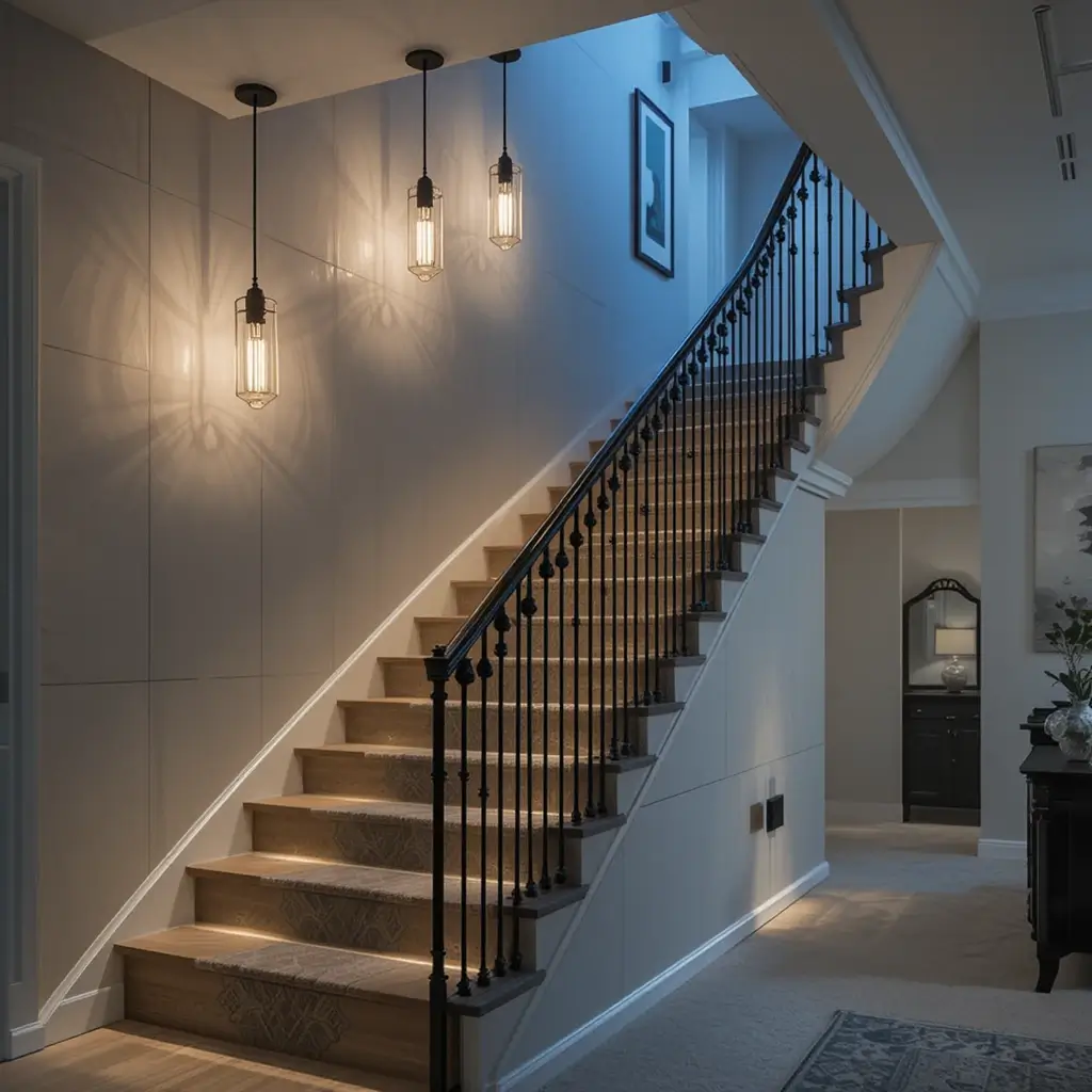 Hidden Staircase Lights for Nighttime Safety