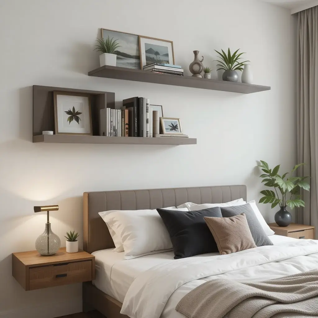 Incorporate Floating Shelves for Storage