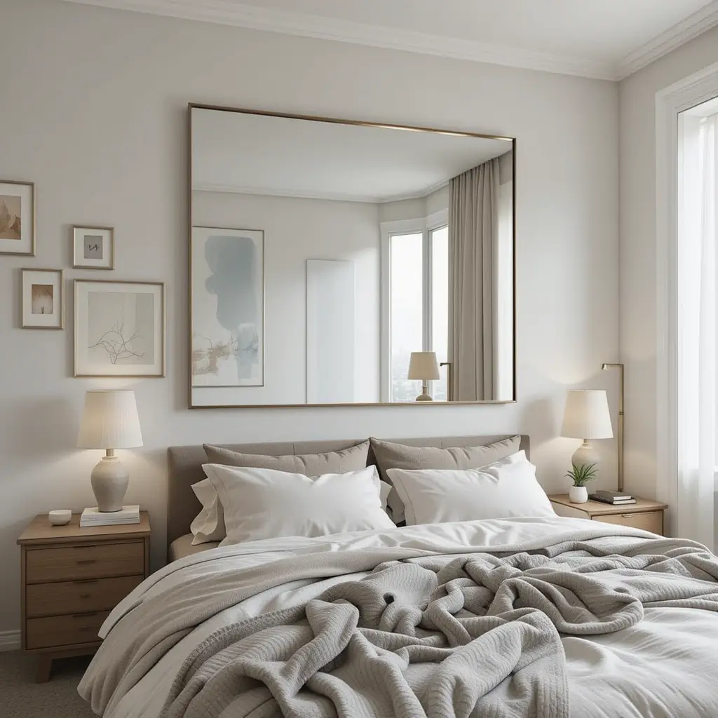Keep Walls Uncluttered with Simple Mirrors