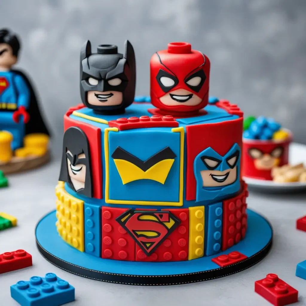 Lego Superhero Cake