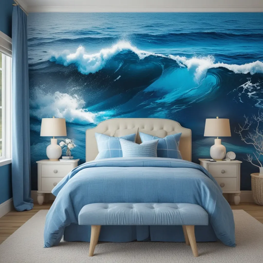 Ocean-Inspired Accent Wall