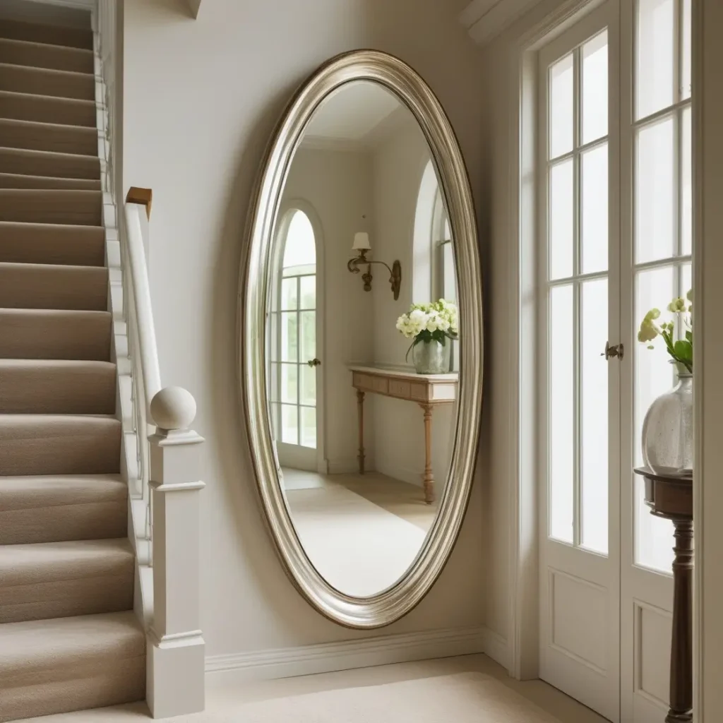 Oval Mirror for a Classic Silhouette