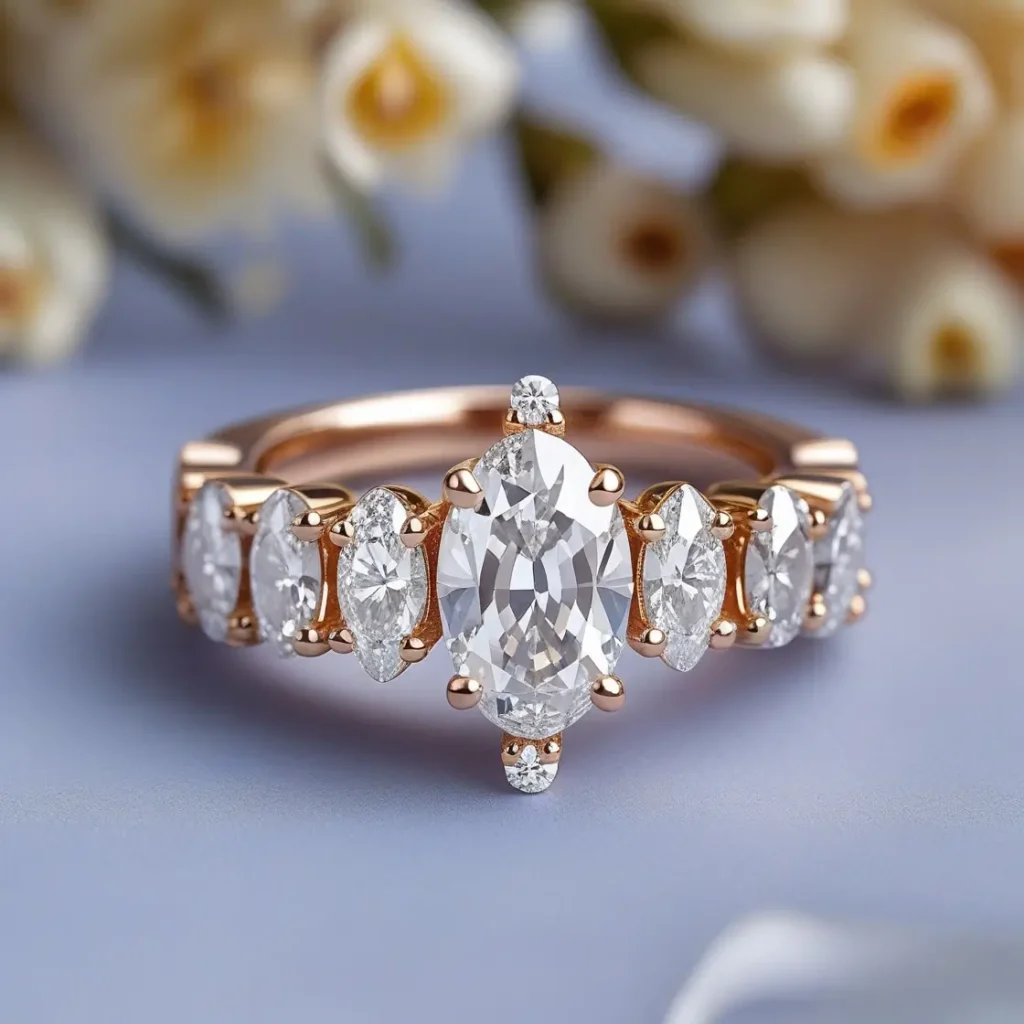 Oval-Shaped Diamond Band
