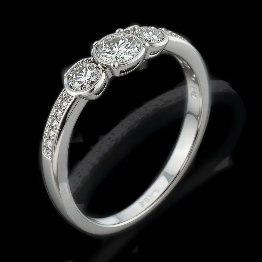 Platinum Bezel-Set Diamond Band