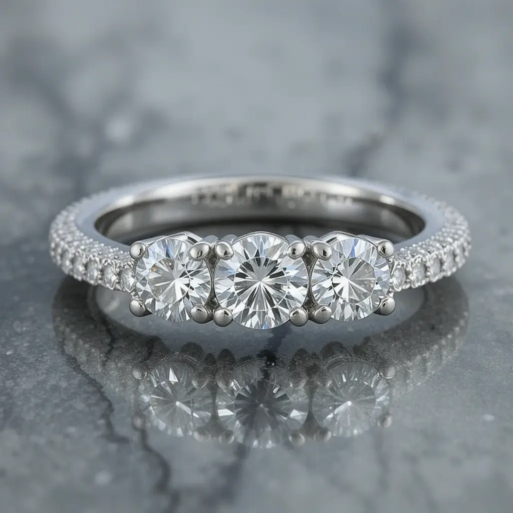Platinum Pavé Diamond Band