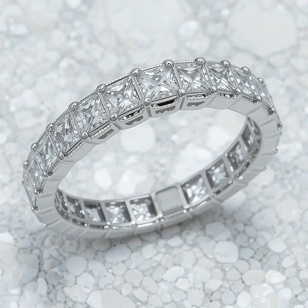 Princess-Cut Diamond Eternity Band