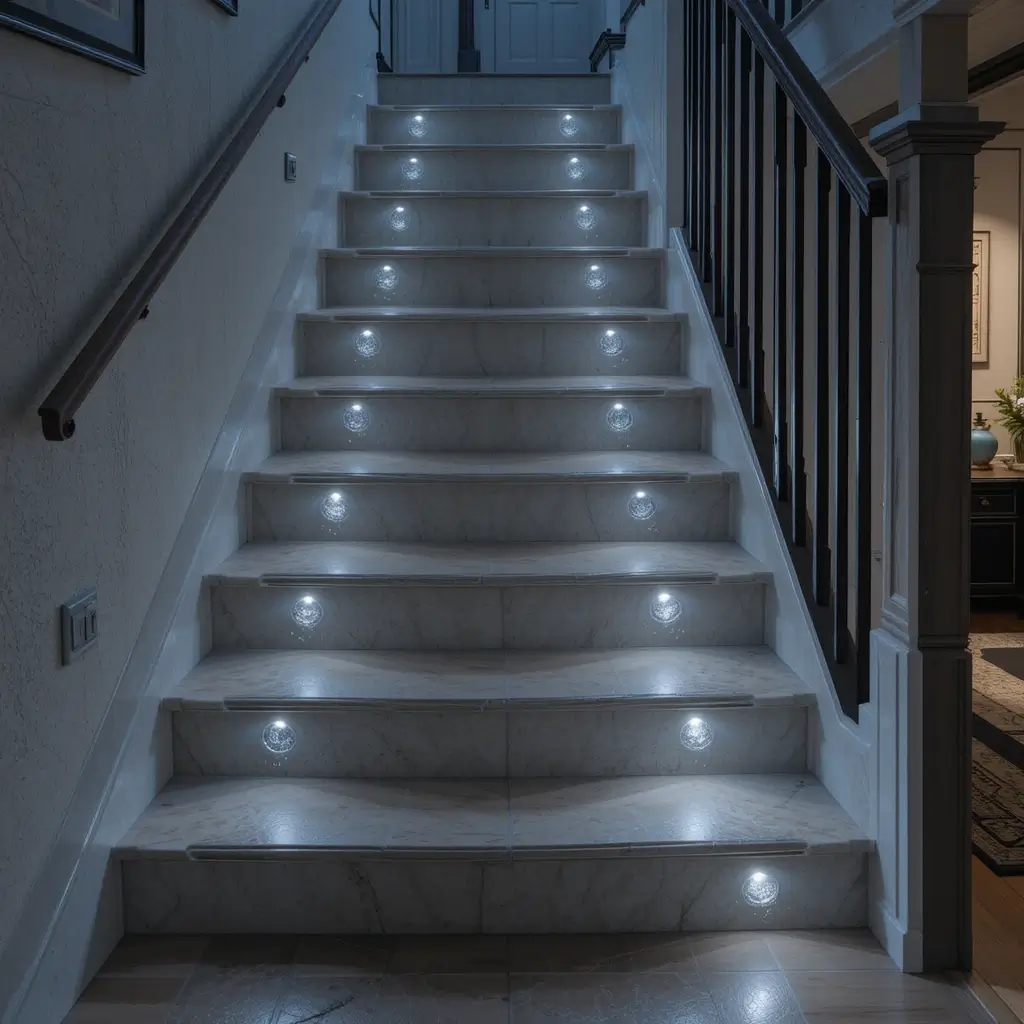Recessed Lighting in Bedroom Stairways