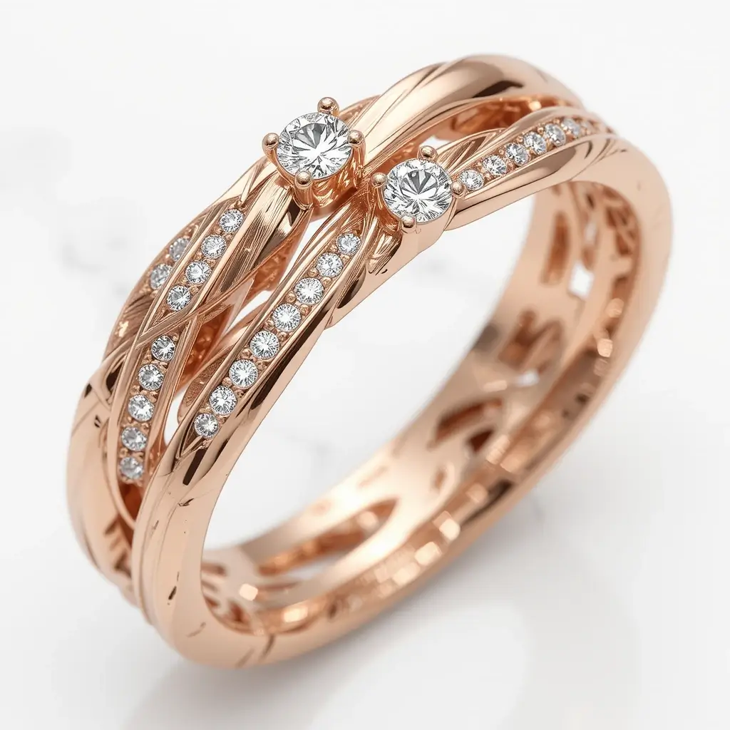 Rose Gold Twisted Band