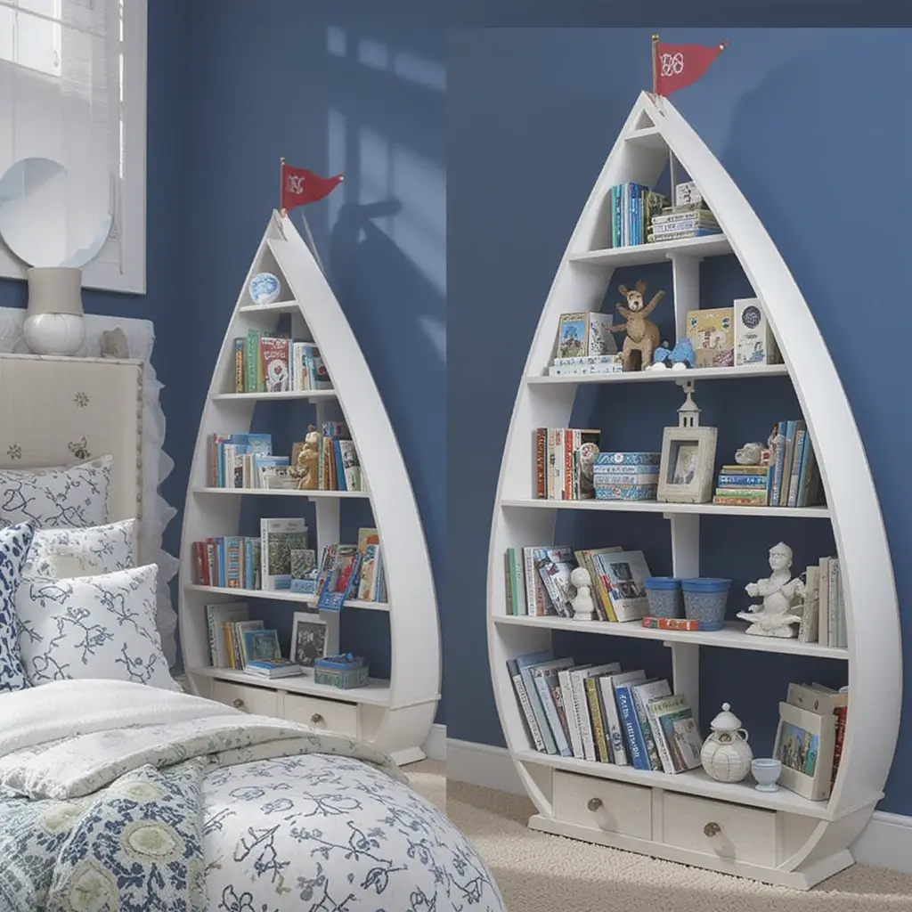 Sailboat Bookshelves