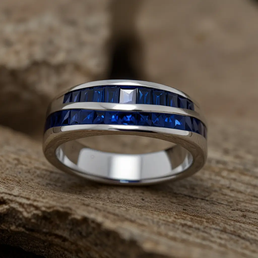 Sapphire and Platinum Band