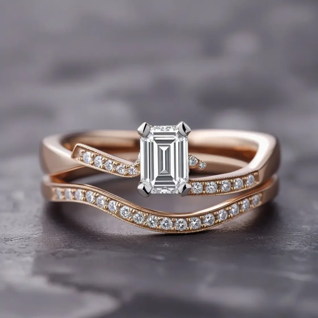 Sculpted Diamond Band