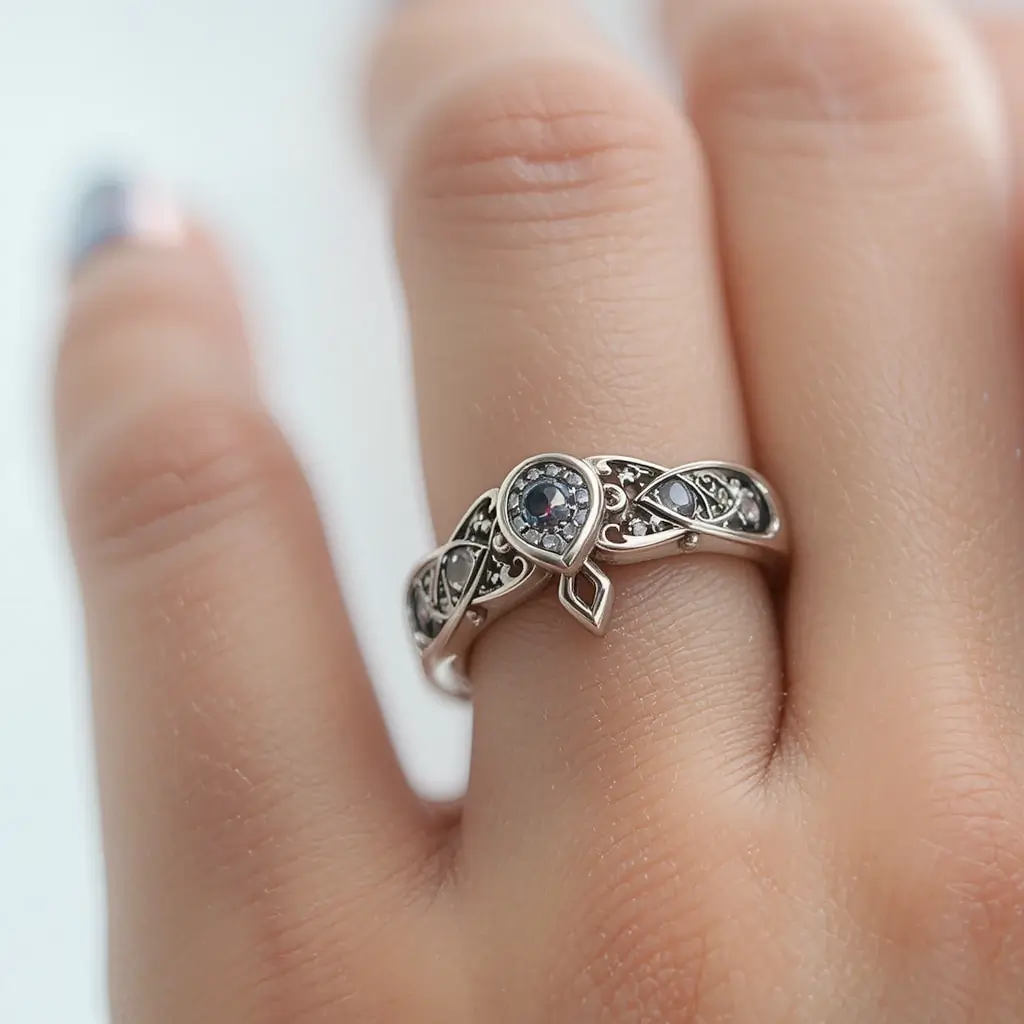 Simple Bezel Set Gold Wedding Band