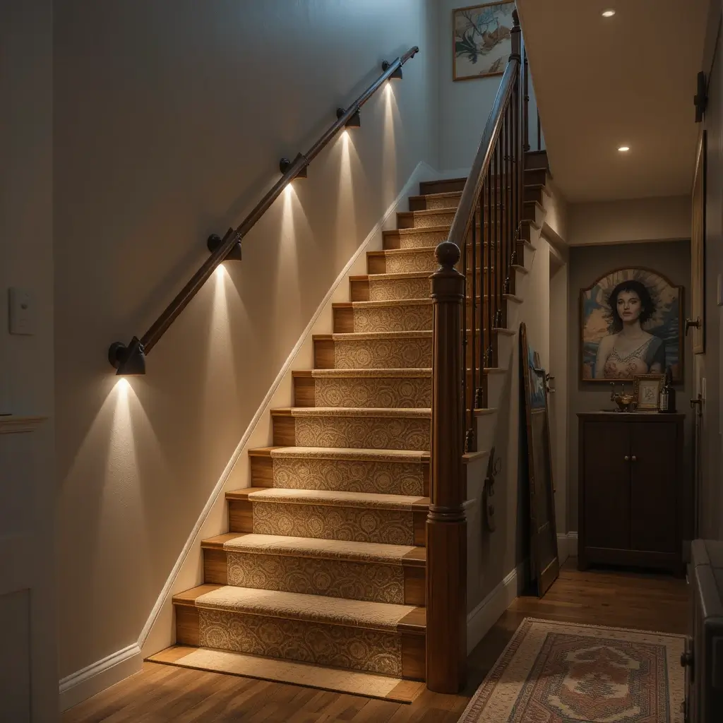 Staircase Wall Lighting for a Cozy Touch