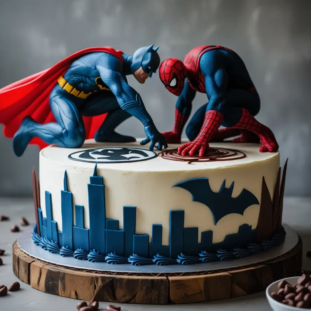 Superhero vs. Villains Cake