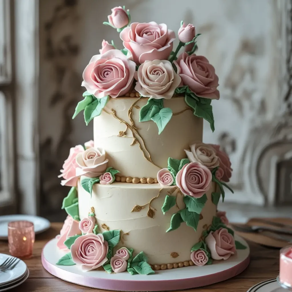 Vintage Rose Cake