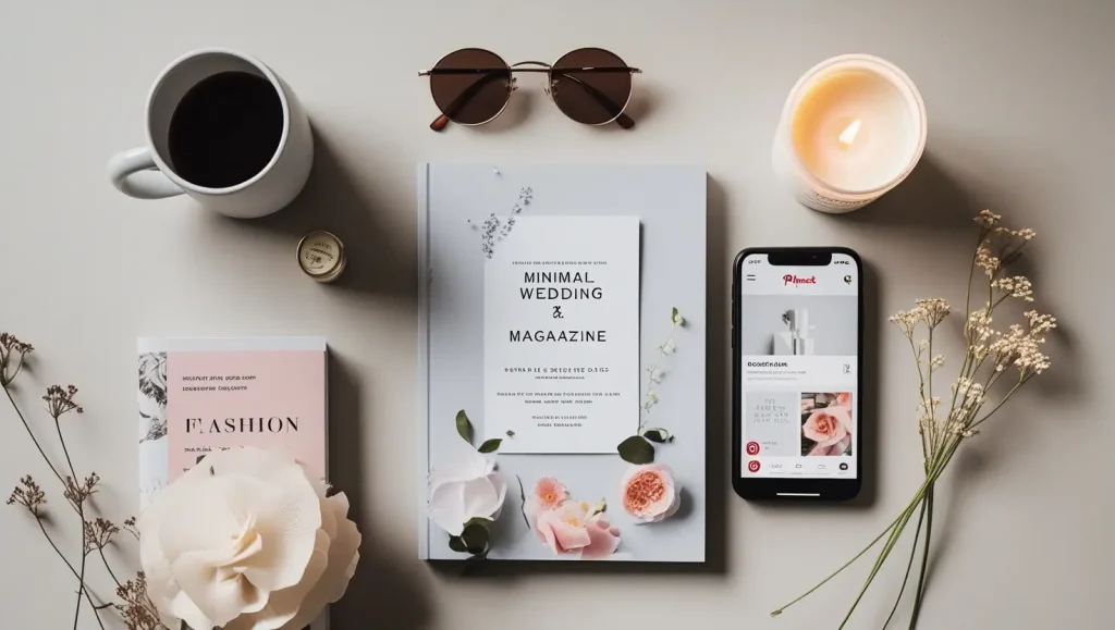 flatlay of trendy lifestyle