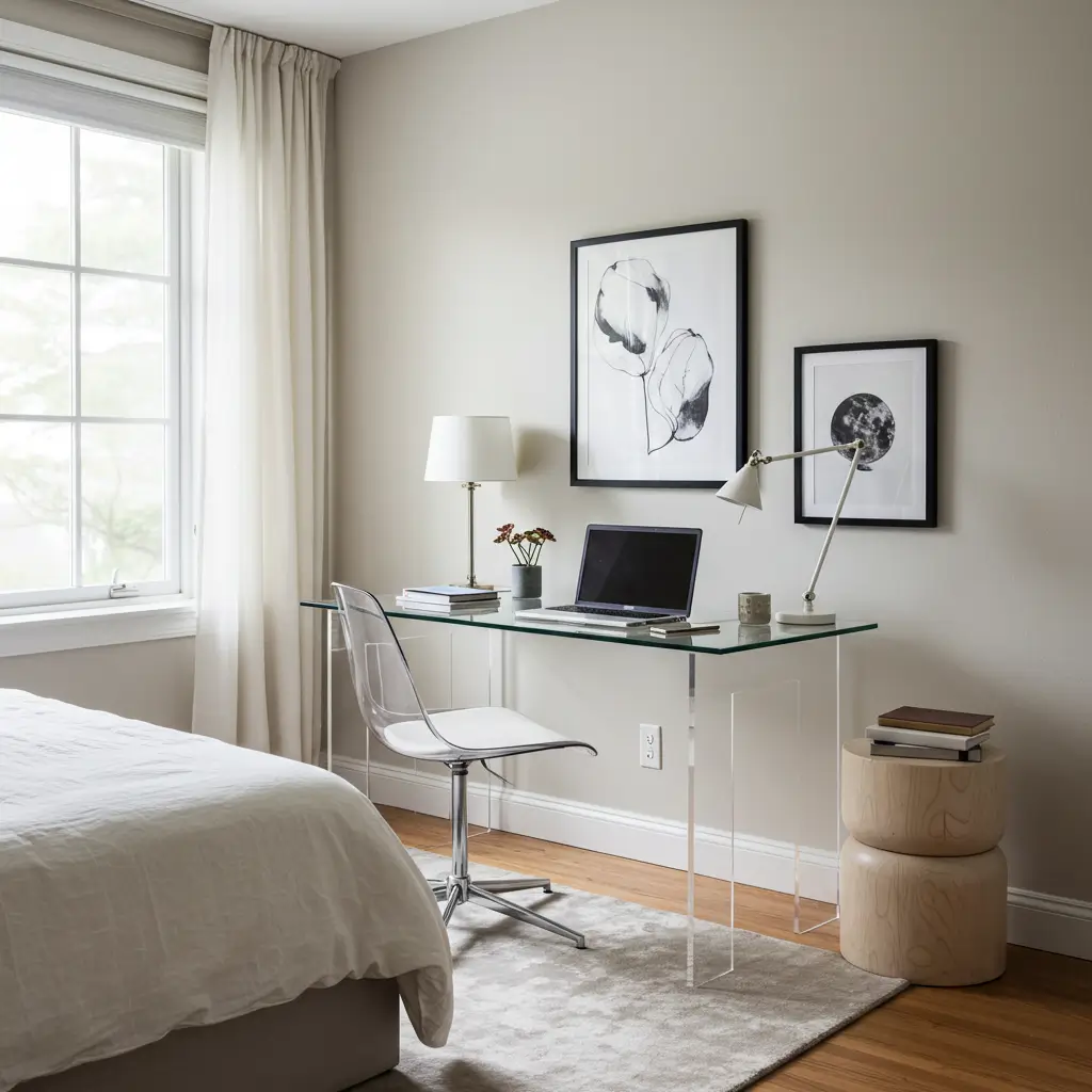 Acrylic or Glass Desk