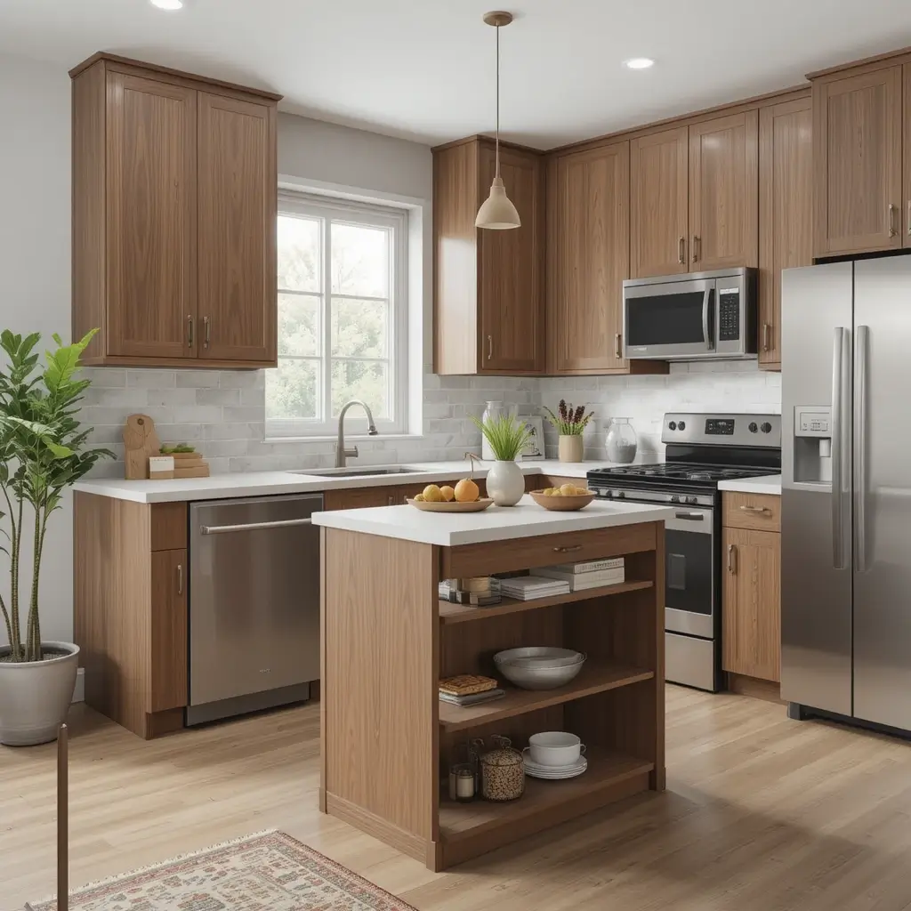 Add a Narrow Kitchen Island