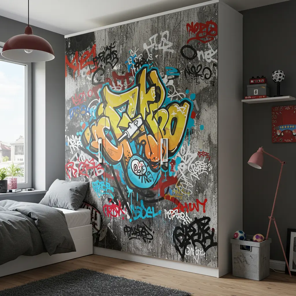 Artistic Cupboard Doors with Graphics