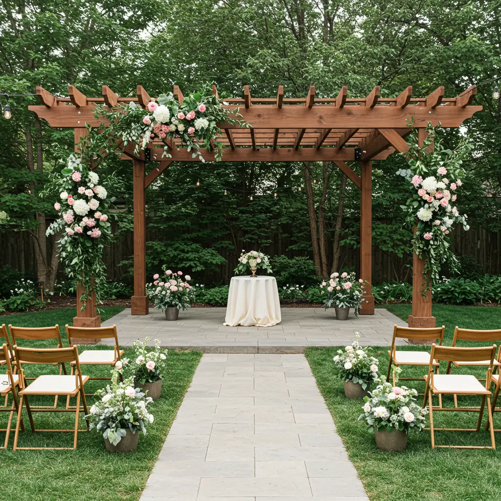 Backyard Pergola Ceremony Space