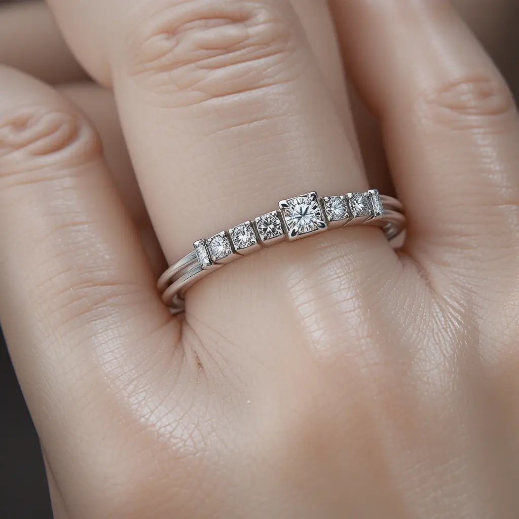 Bar-Set Diamond Band