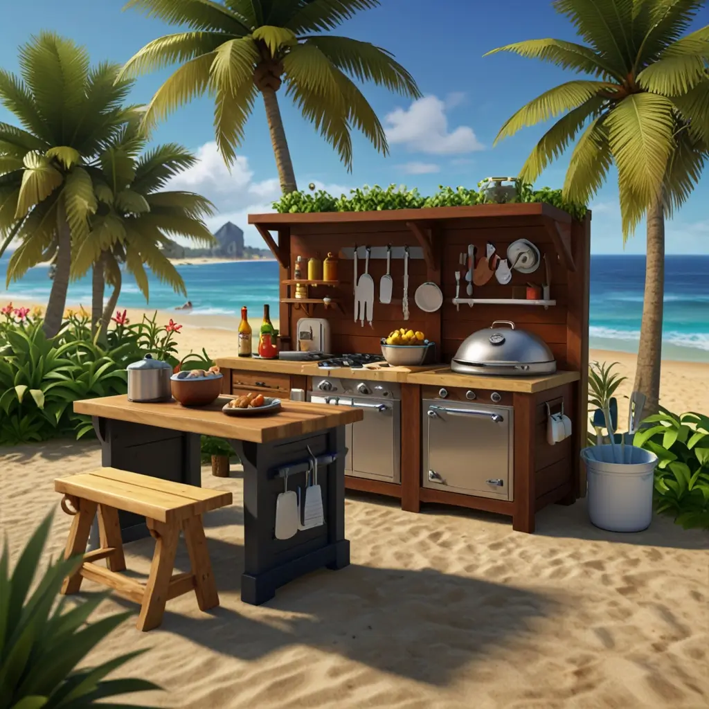 Beachside BBQ Station