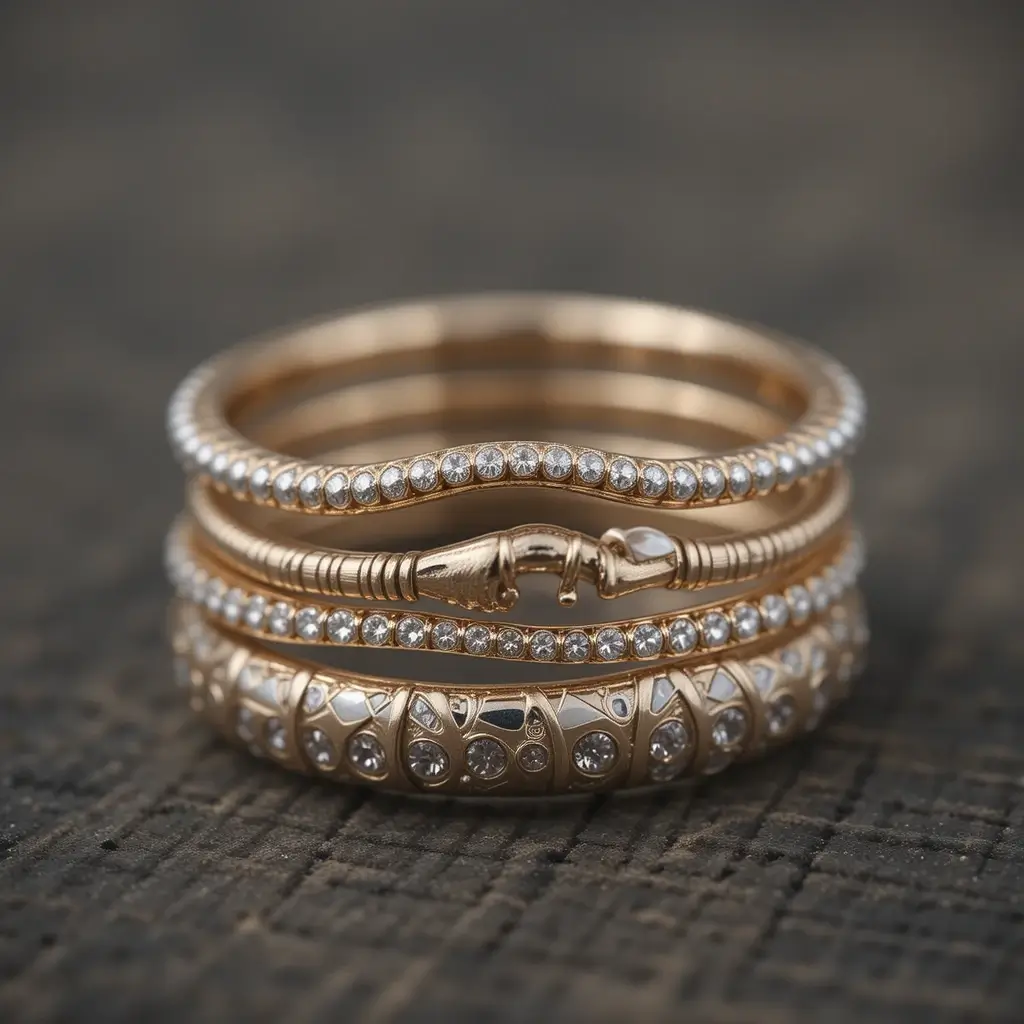 Beaded Band Stack for Subtle Texture