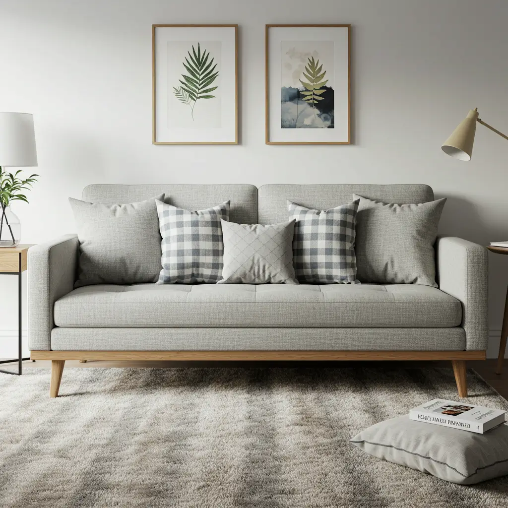 Bench Sofa with Cushions