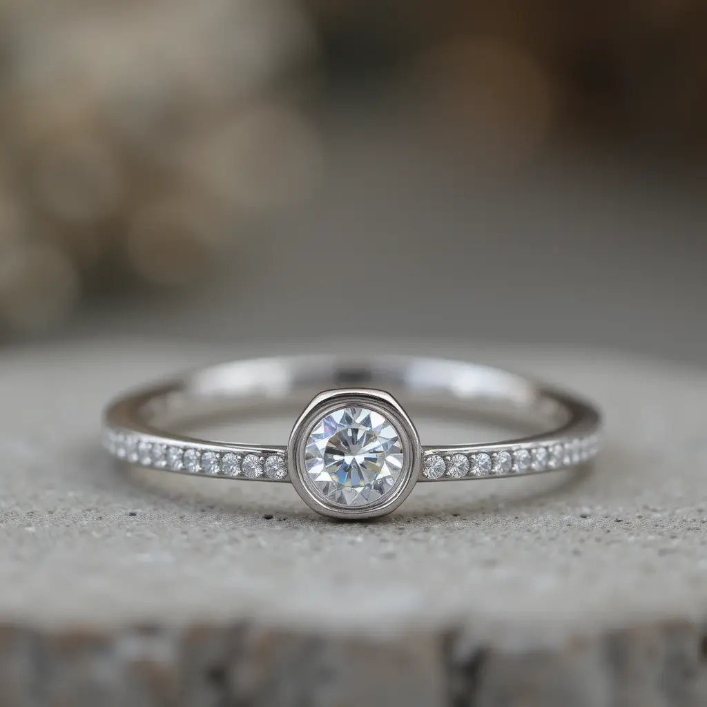 Bezel Set Diamond Band